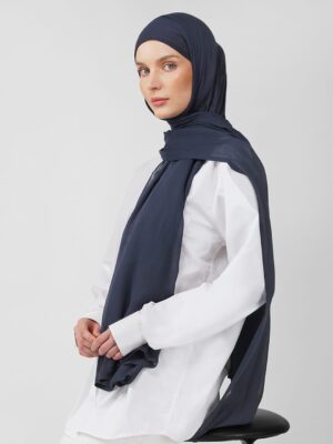 Navy blue Georgette Hijab