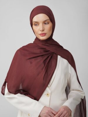 Maroon Georgette Hijab